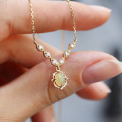 Vintage Aria Opal & Pırlanta Kolye