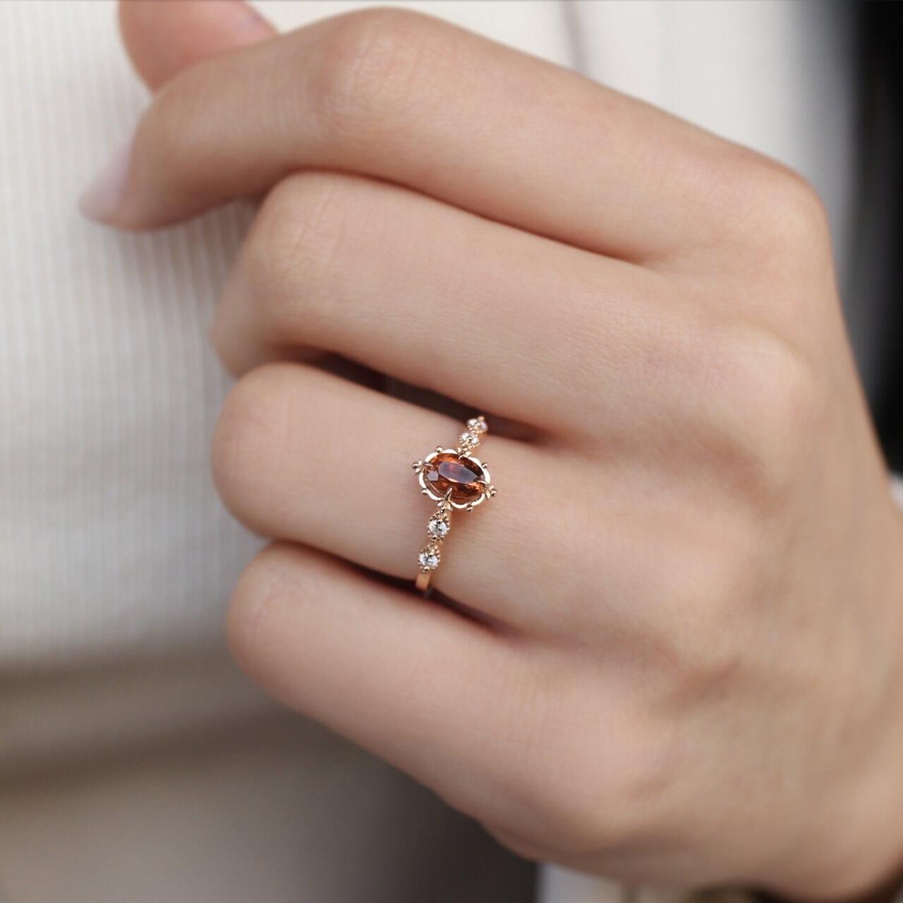 Vintage Aria Turmalin & Pırlanta Yüzük