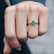 Vintage Aria Zümrüt & Pırlanta Yüzük