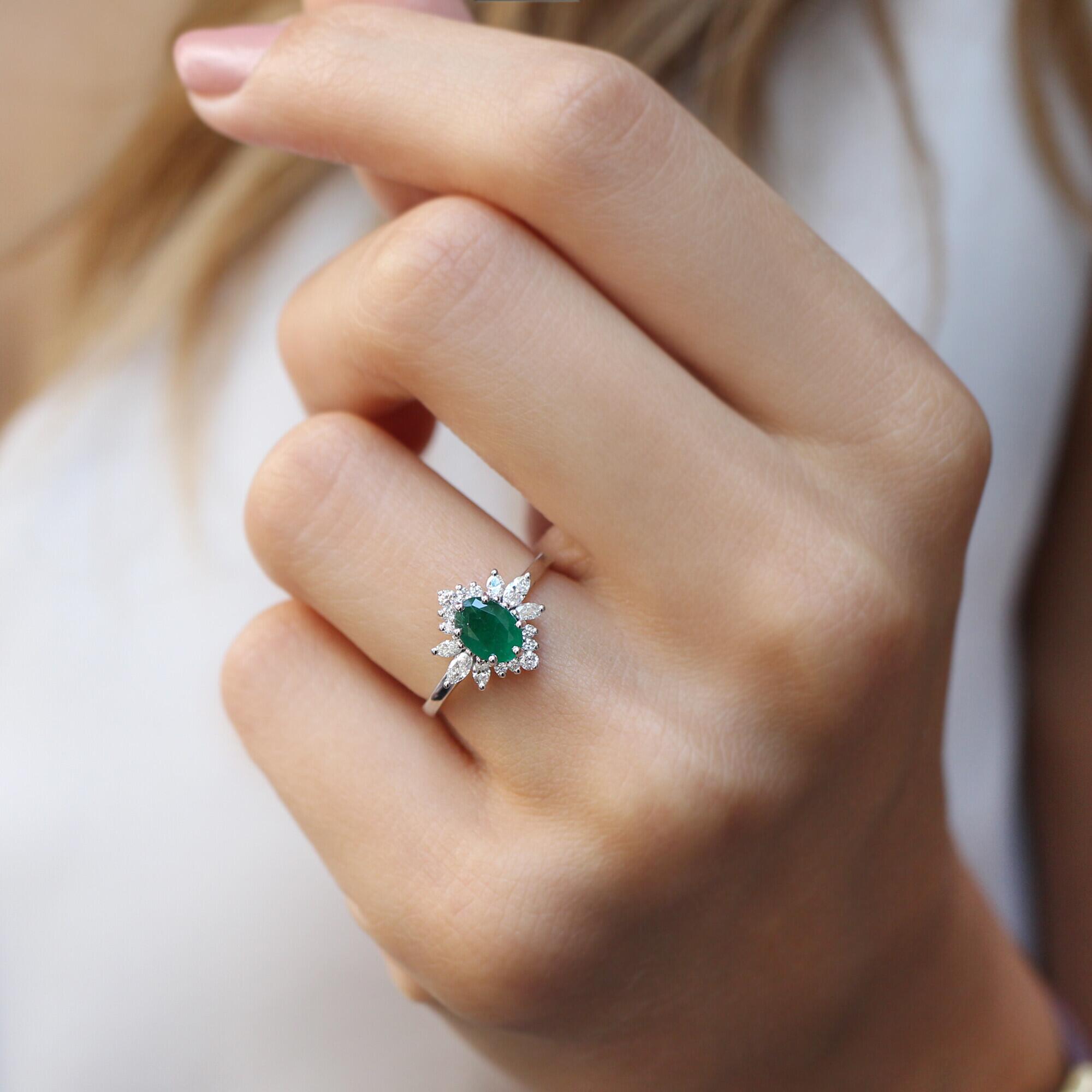 Vintage Artemis Zümrüt & Pırlanta Yüzük