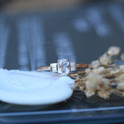 Vintage Beyaz Safir & Pırlanta  Yüzük