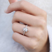 Vintage Büyük Boy Aria Beyaz Topaz & Pırlanta Yüzük