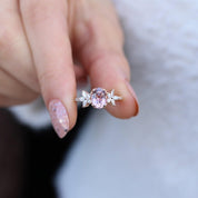 Vintage Daisy Morganite & Pırlanta Yüzük