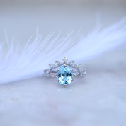 Vintage Dal & Aquamarine Pırlanta Yüzük