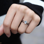 Vintage Dal Aquamarine & Pırlanta Yüzük