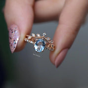 Vintage Dal & Aquamarine Pırlanta Yüzük