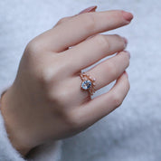 Vintage Dal & Aquamarine Pırlanta Yüzük