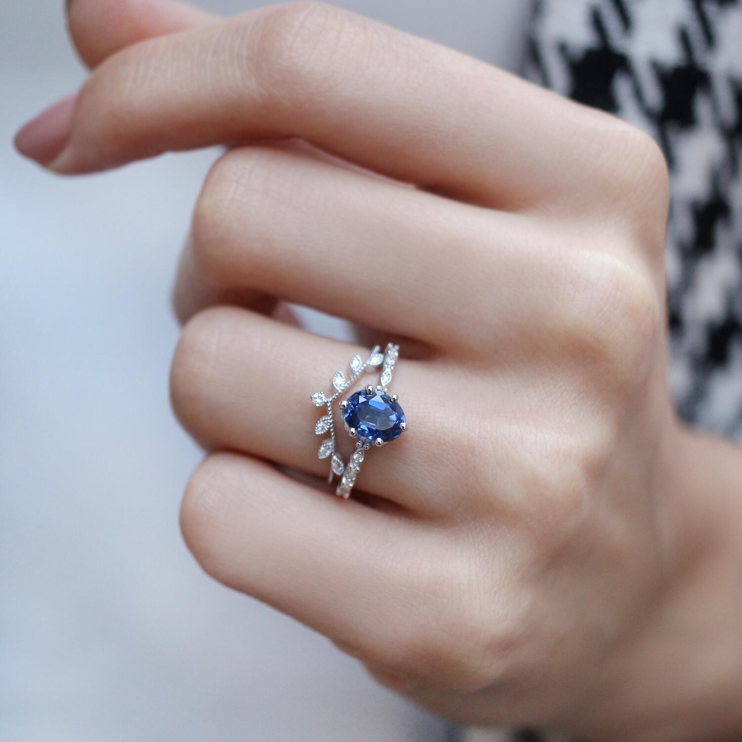 Vintage Dal & Safir Pırlanta Yüzük