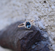 Vintage Hera London Blue & Pırlanta Yüzük