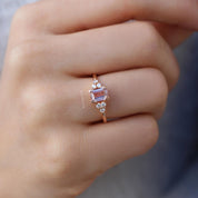 Vintage Lily Morganite & Pırlanta Yüzük