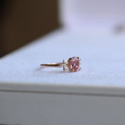 Vintage Lotus Morganite & Pırlanta Yüzük