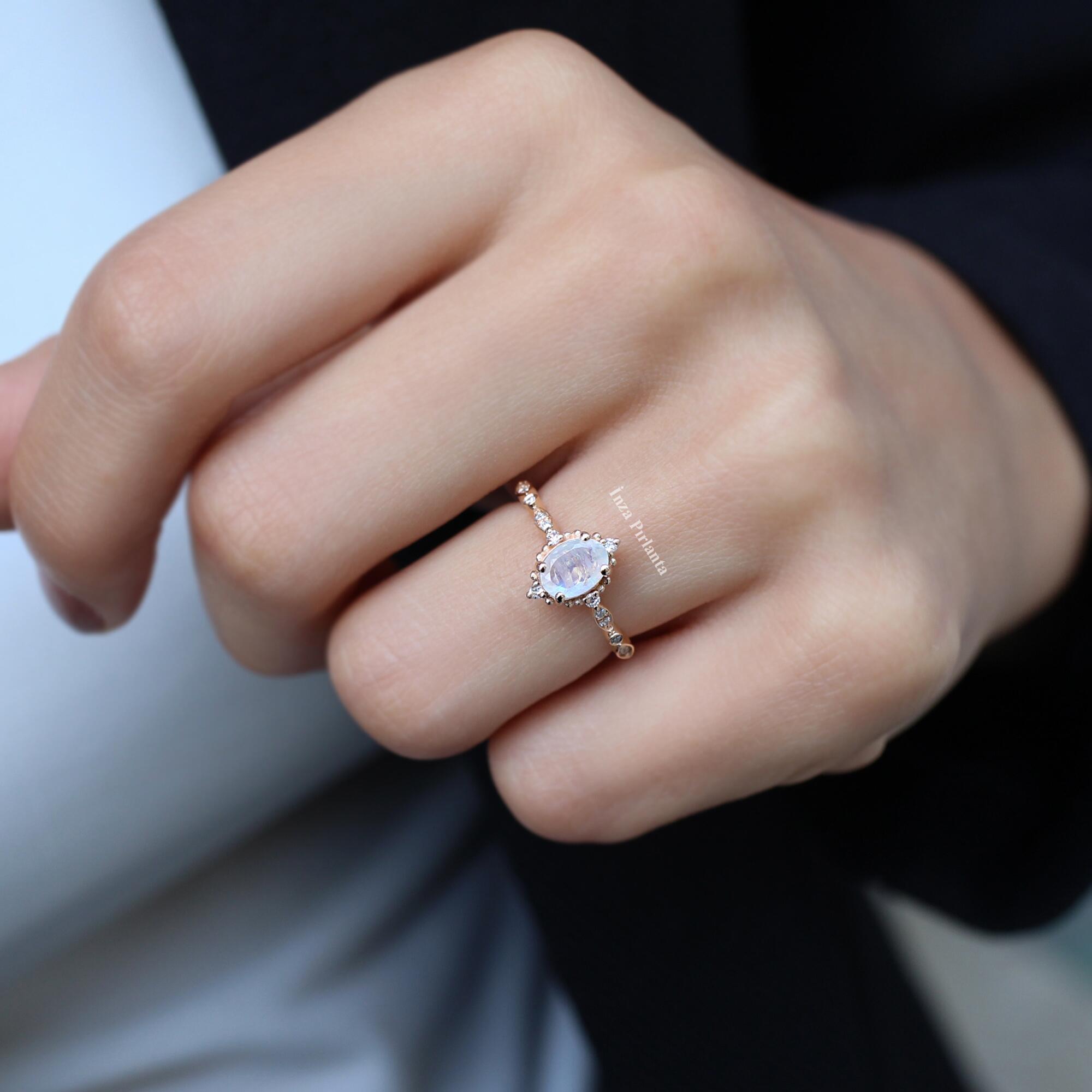 Vintage Mini Selius Aytaşı & Pırlanta Yüzük