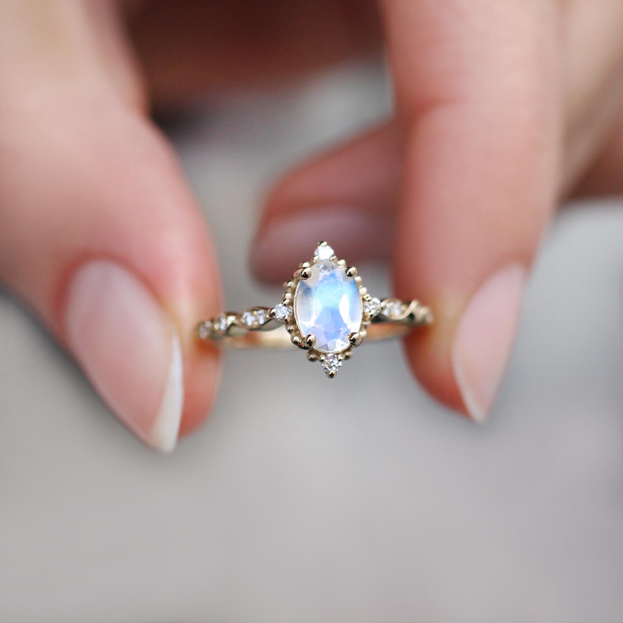 Vintage Mini Selius Aytaşı & Pırlanta Yüzük