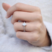 Vintage Mini Selius Beyaz Topaz & Pırlanta Tasarım Yüzük