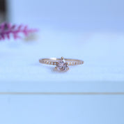 Vintage Morganite & Pırlanta Yüzük
