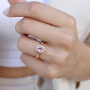 Vintage Morganite & Pırlanta Yüzük