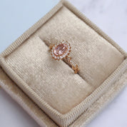 Vintage Morganite & Pırlanta Yüzük
