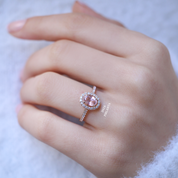 Vintage Oval Morganite & Pırlanta Yüzük