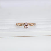 Vintage Özel Tasarım Morganite & Pırlanta Yüzük