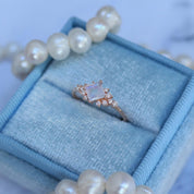 Vintage Prenses Aytaşı & Pırlanta Yüzük