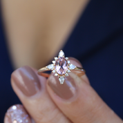 Vintage Selius Morganite & Pırlanta Yüzük