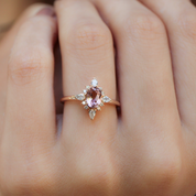 Vintage Selius Morganite & Pırlanta Yüzük