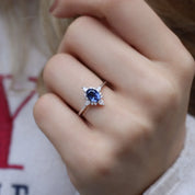 Vintage Selius Safir & Pırlanta Yüzük