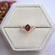 Vintage Tasarım Asimetri Pırlanta & Turmalin Yüzük