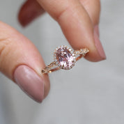 Vintage Tasarım Morganite & Pırlanta Yüzük