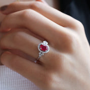 Vintage Yakut Tasarım & Pırlanta Yüzük