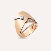 Vortex 0.36 CT Pırlanta Taşlı Rose Altın Yüzük
