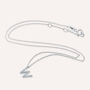 W Harf 0.15 CT Pırlanta Taşlı Beyaz Altın Kolye