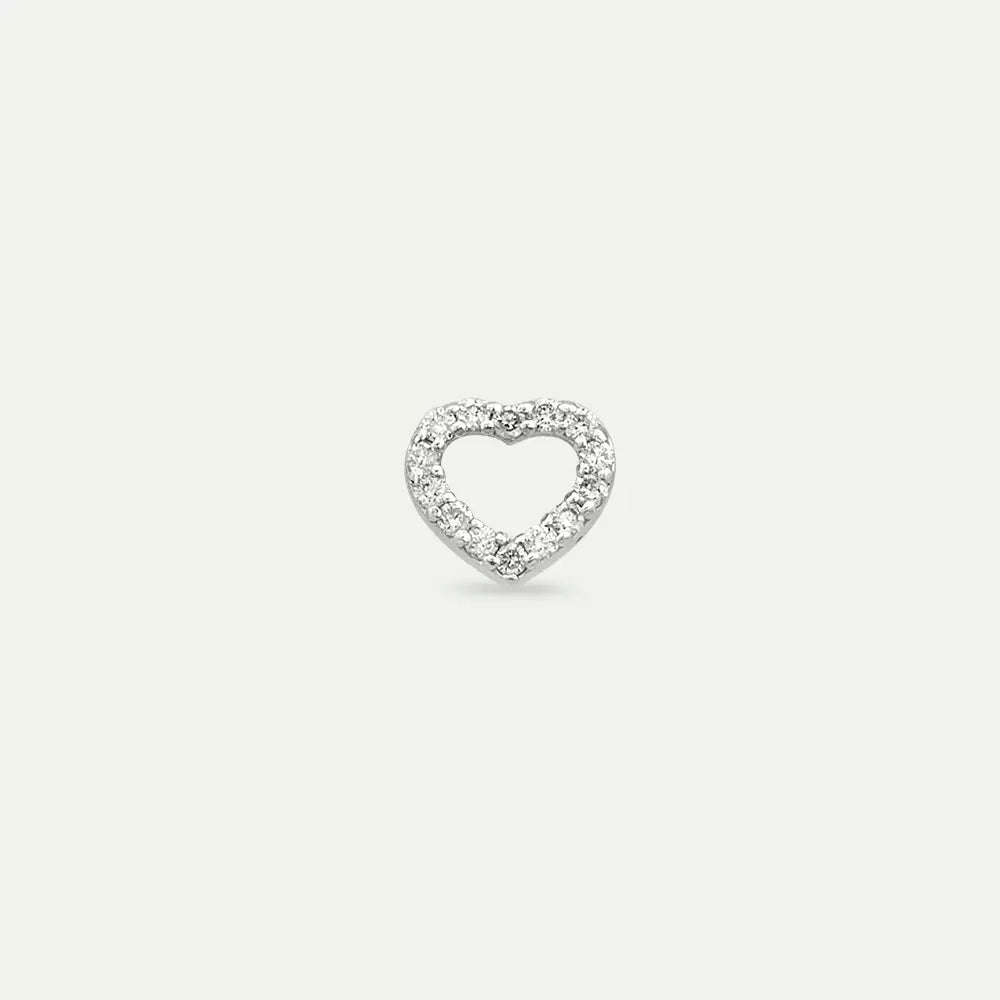 White Cherie Pırlanta Taşlı Beyaz Altın Piercing