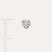 White Hearts 0.06 CT Pırlanta Taşlı Mini Tek Küpe