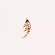Wing Pırlanta Taşlı Rose Altın Piercing