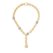 Yuvarlak Taş Uçlu Altın Kolye