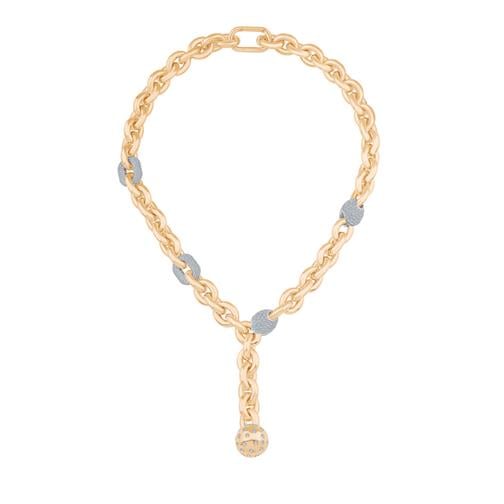 Yuvarlak Taş Uçlu Altın Kolye