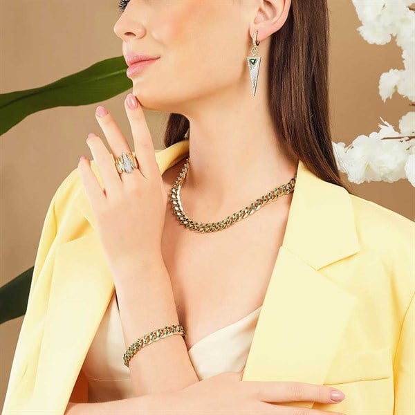 Zümrüt Taşlı Gurmet Set