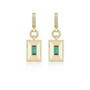 Zümrüt Taşlı Küpe