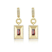 Zümrüt Taşlı Küpe